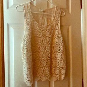 Crochet front cropped tank top